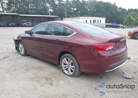 2016 Chrysler 200 Limited z USA, uszkodzony, nr VIN 1C3CCCAB6GN167955